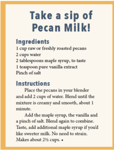 A recipe for pecan milk