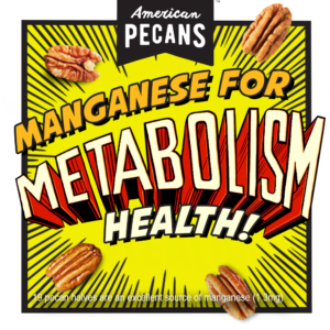 APC social media card used for one of its updated marketing activities. This one reads "Manganese for metabolism health!"