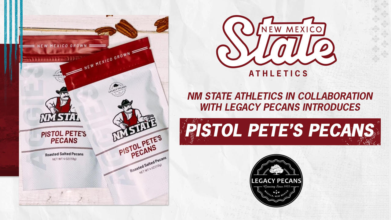 Pistol Pete's Pecans in their branded bag.
