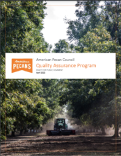 The cover for the American Pecan Council's draft for the industry's QAP released in April 2022.