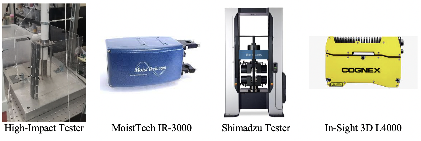 The equipment used in the UGA shelling study