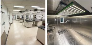 The USDA Pecan Breeding and Genetics Program's new genetics and pathology laboratory meets biosafety containment standards and is equipped with modern research spaces that will advance pecan breeding, genetics, and plant disease studies. (Photos provided by ARS Warren Chatwin)