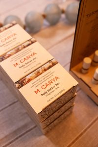 M. Carya Body Butter Bars on display, the early results of bringing a Texas heritage crop into a different kind of craft.